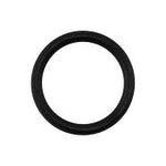 Black O-ring on a white background